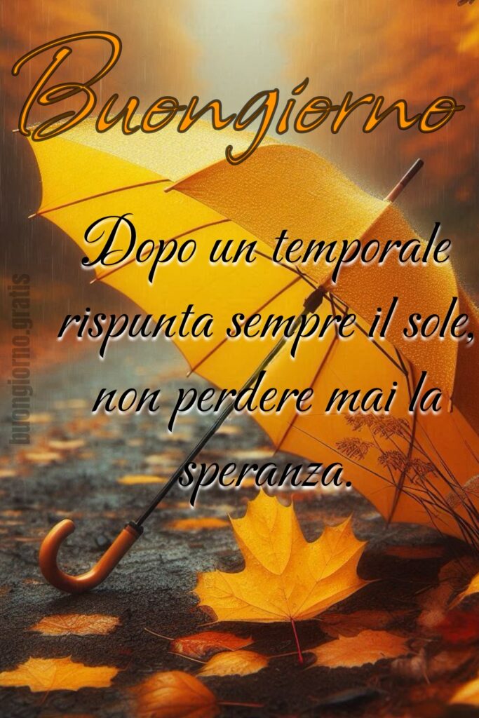 buongiorno pioggia d'autunno